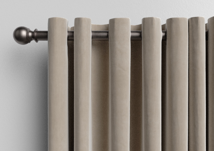 Luxe Velvet (Blackout) Eyelet, Taupe - Ready Made Curtains - Image 10